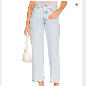 LEVI'S Ribcage Straight Ankle Jean Women's Size 27, Color Light Denim